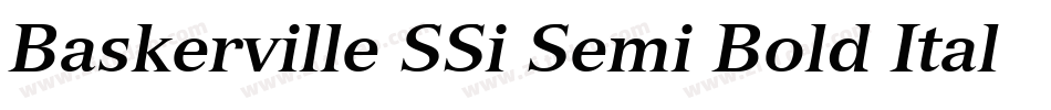 Baskerville SSi Semi Bold Italic字体转换